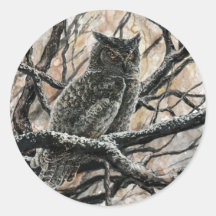 Winter Owl Stickers