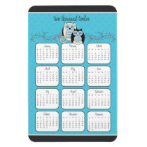 Winter Owls 2012 Calendar Magnet