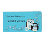 Winter Owls Bookplates Shipping Labels