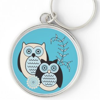 Winter Owls Keychain keychain