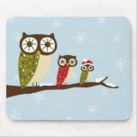 winter owls mouse pad mousepads