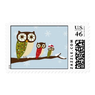 winter owls postage
