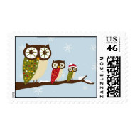 winter owls postage