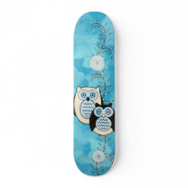 Winter Owls Skateboard