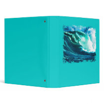 Winter Pacific Surf Oil Painting Vinyl Binder