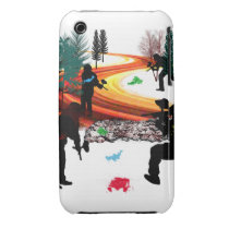 Winter Paintball in the Woods Iphone 3 Case-mate Cases