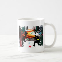 Winter Paintball in the Woods Coffee Mug