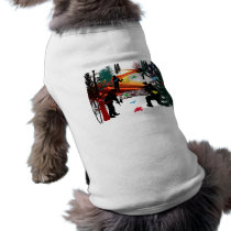 Winter Paintball in the Woods Doggie T-shirt