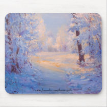 Winter path. Mouspad. mousepads by herrerojulia Winter path. Mouspad. mousepads