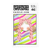 Winter PenGirl Postage stamps