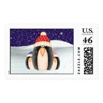 Winter Penguins postage