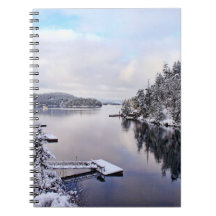 Winter Picture of Snow Spiral Note Books