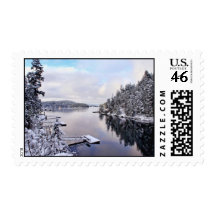 Winter Picture of Snow Stamp