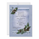 Winter Pine Cone Holiday Invitation