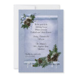 Winter Pine Cone Holiday Invitation