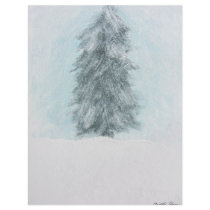 Winter Pine Tree - Acrylic Painting Custom Flyer