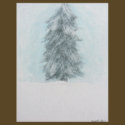 Winter Pine Tree - Acrylic Painting letterhead by OutdoorArt Winter Pine Tree - Acrylic Painting letterhead