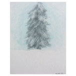 Winter Pine Tree - Acrylic Painting Customized Letterhead