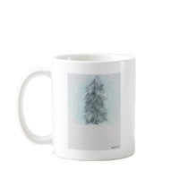 Winter Pine Tree - Acrylic Painting mugs