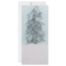 Winter Pine Tree - Acrylic Painting Customized Rack Card