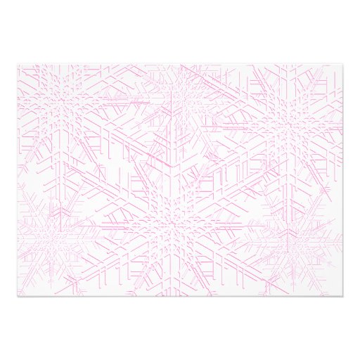 Winter Pink Snowflake Baby Shower Invitation
