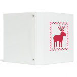Winter pixel reindeer 3 ring binders