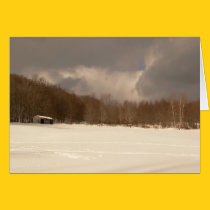 Winter Pole Barn cards