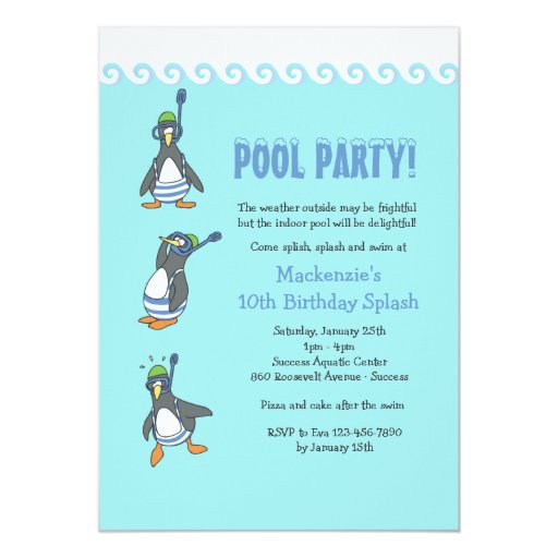 winter pool party invitation zazzle winter pool party invitations