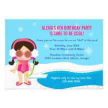 Winter Pool Party Invite