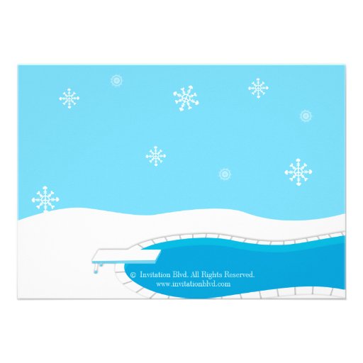 Winter Pool Party Invite
