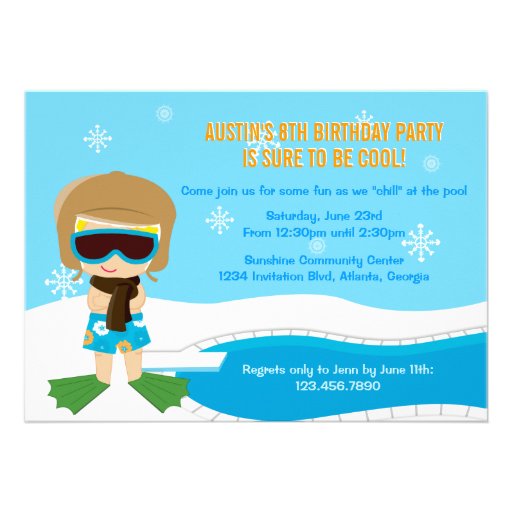 Winter Pool Party Invite