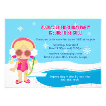 Winter Pool Party Invite