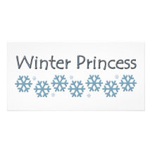 Winter Princess Design Personalized Photo Card