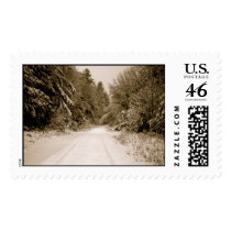 Winter Railroad postage