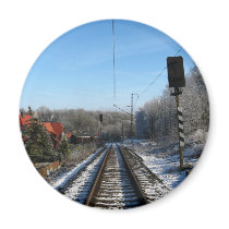 winter railway magnets