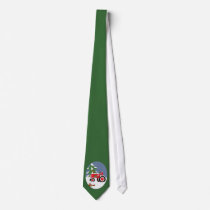 Winter Red Tractor Tie