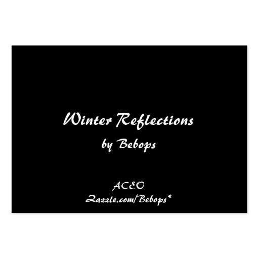 Winter Reflections ATC Business Card Template (back side)