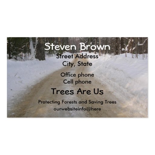 Winter Road Business Card