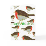 Winter Robins "Happy Holidays" Greeting Card Winter Robins "Happy Holidays" Greeting Card