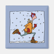 winter runner (guy) refrigerator magnet