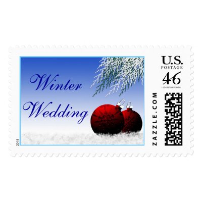 Winter Save The Dates Postage Stamp