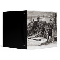 Winter Scene at the Continental Army Encampment Vinyl Binders
