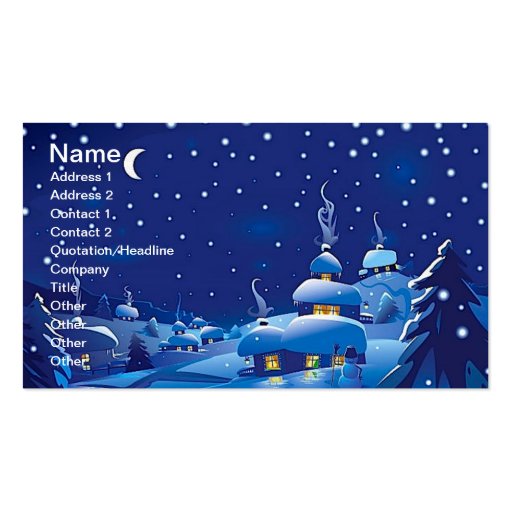 Winter Scene Business Cards (front side)