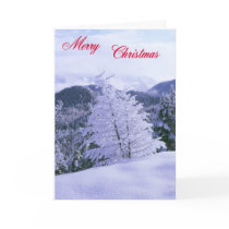 Winter scene Christmas card