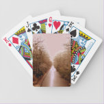 winter scene, frozen canal playing cards