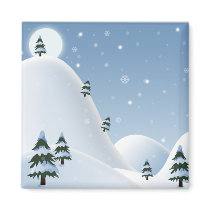 Winter Scene magnets