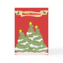 Winter Scene Merry Christmas Card