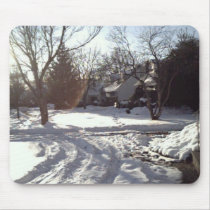 Winter scene mouse pad mousepads
