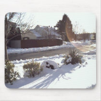 Winter scene mouse pad mousepads