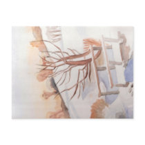 Winter Scene Watercolor postcards
